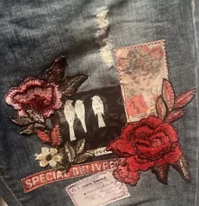 Truly Madly Wearable Art Jeans / Women’s /size 29 Repurposed/ Upcycled / Boho - Picture 1 of 20