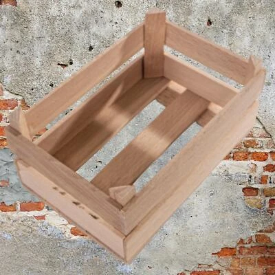 Wooden Decorative Extra Small Tiny Mini Cute Little Crates / 125 x 85 x 60 mm - Image 1 of 4
