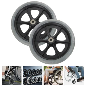 2 Pcs Front Wheel Universal Wheelchair Caster Wheels Replacement Parts for - Picture 1 of 10