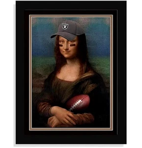 Las Vegas Raiders Monna Lisa Fan Creations arte incorniciata 12" x 16" - Foto 1 di 1