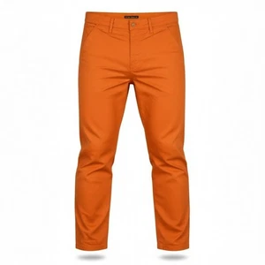 NUDIE JEANS Khaki Slim Herren W31/L32 Bio Warm Orange Chino Zip Fly Logo * - Bild 1 von 9