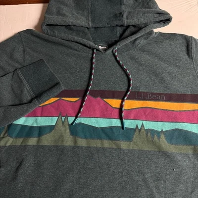 L.L. Sudadera con Capucha Bean Para Mujer Talla Grande 3X Verde Montaña Gráfico Pullover Informal Foto 1 de 4