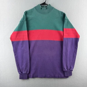 Camisa de Colección LL Bean Para Hombres Mediana Pesada Algodón Cuello Simulado Rugby Años 90 Hecha en EE. UU. - Imagen 1 de 14