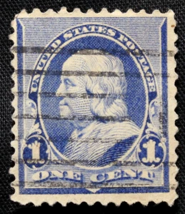 USA Briefmarke Scott #219 ~ Franklin 1c 1890 GR16 - Bild 1 von 1