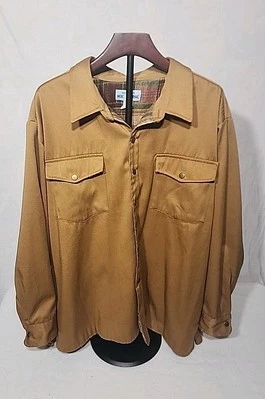 Vintage Habands Ice House Shirt Men’s XXL Flannel Lined Snap Front Shirt Jacket - Image 1 of 3