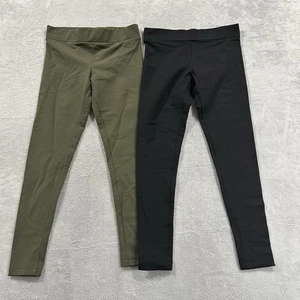 Matty M Leggings Damen Small *2 Paar* schwarz grün High Rise Ponte Gym Workout - Bild 1 von 7