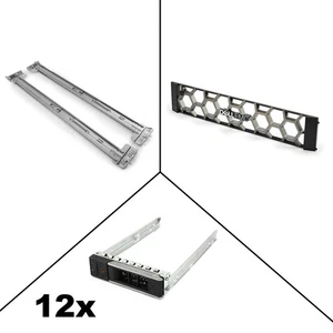 Dell PowerEdge R740xd 12B Upgrade Kit: Sliding Rails + Bezel + 12x 3.5'' Caddies - Picture 1 of 1
