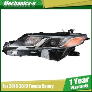 Left Side Headlight Lamp Clear Lens Halogen For Toyota Camry L Le Se 2018 2019 - Picture 1 of 12