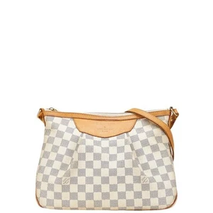 Louis Vuitton Damier Azur Siracusa PM Shoulder Bag N41113 White 316427 - Picture 1 of 10