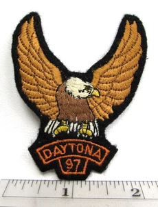 Vintage 1997 Daytona Bike Week Jacket Patch Eagle Motorcycle Florida FL - Picture 1 of 3