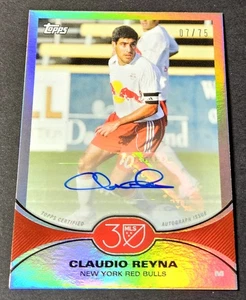 2025 Topps MLS 30th Anniversary Auto /75 Claudio Reyna #16A Red Bulls - Picture 1 of 2