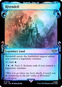 Magic The Gathering MTG RIVENDELL FOIL SHOWCASE SCROLL The Lord of the Rings NM - Picture 1 of 1