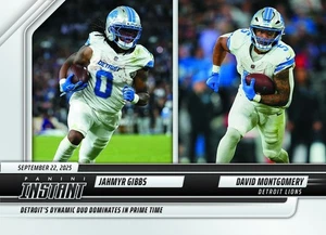 2025-26 Panini Instant NFL #99 Jahmyr Gibbs David Montgomery Lions - QTY - Picture 1 of 2