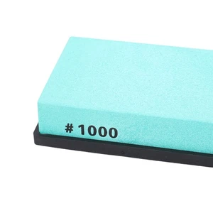 Pietra Affilacoltelli Grana Doppia Laterale con Base Silicone Antiscivolo per Cucina - Foto 1 di 24