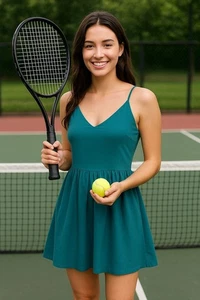 Neu mit Etikett Joy Lab türkis Pickle Ball Training versteckte Shorts Minikleid, Damen XXL - Bild 1 von 9