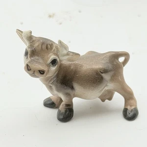 Vintage braune Kuh Porzellan Vintage Figur Unikat Bone China - Bild 1 von 4