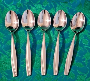 Camlynn Cleo Frost Handle Set of 5 Teaspoons Have 3 sets to sell ! 6.25" Long - Picture 1 of 2