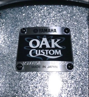YAMAHA Oak Custom Snare Drum NSD085A Silver Sparkle 14"x5.5" Made in Japan - Image 1 of 4
