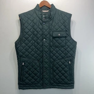 Brooks Brothers Red Fleece Thermore Olive Green Quilted Sleeveless Zip Vest M - Picture 1 of 9
