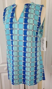 NWT LULU B Women's Size S TOP Pullover Shirt Blouse Short Sleeve Blue Nice ! - Picture 1 of 14