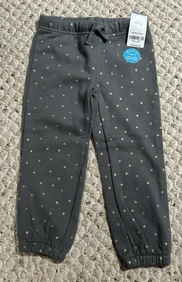Pantalones deportivos Carter’s Girl 3T grises con estrellas doradas nuevos con etiquetas Foto 1 de 4