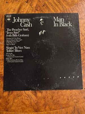 JOHNNY CASH "The Man In Black" 1971 EX (12) - Image 1 of 3
