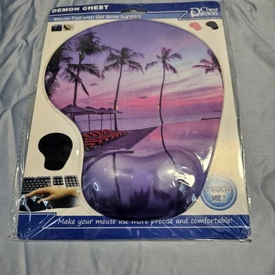 Mouse Pad with Gel Wrist Rest Support Non Slip Backing  - Image 1 of 2