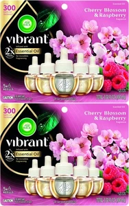 10 Air Wick Plug-In Ölwärmer Nachfüllpack Kirschblüte & Himbeere Lufterfrischer - Bild 1 von 5