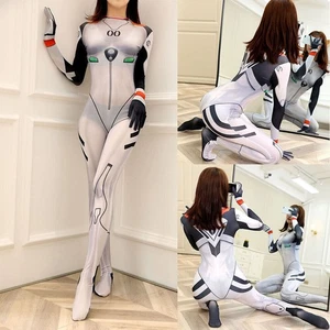 Evangelion Ayanami Rei Women Cosplay Party Costume Battle Suit Bodysuit Jumpsuit - Picture 1 of 15
