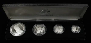 1988 Royal Australian Mint 4 Münzen Sterlingsilber Proof Set (64723) - Bild 1 von 8