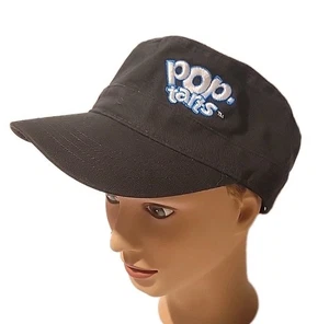 Kelloggs Pop Tarts Black Hat Cap Strapback  Cadet / Painter Flat Top Style RARE - Picture 1 of 10