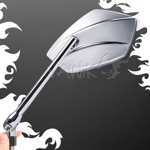 Espejos retrovisores cromados convexos VAWiK PalmII se adapta a Harley Street XG 500 750 - Imagen 1 de 7