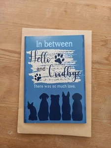 Haustier Sympathiekarte Verlust eines Haustieres innen leer mit Envolpe Karte für Hund Katze - Bild 1 von 1