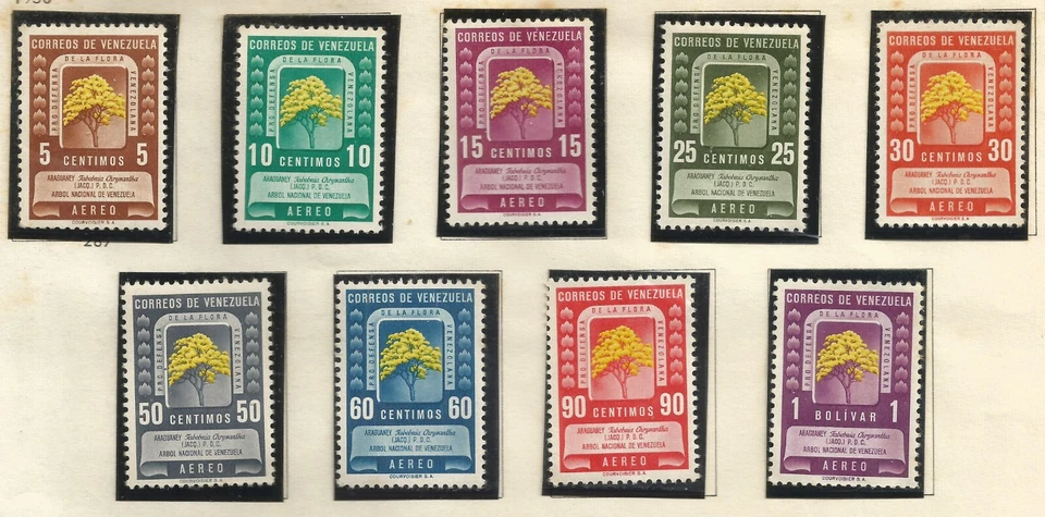 VENEZUELA 1950 C293 - C301 Correo aéreo Foto 1 de 1