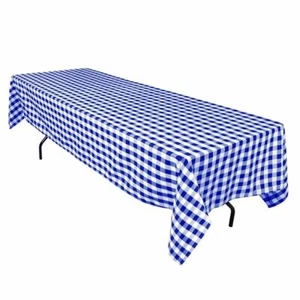8 confezioni tovaglie a scacchi Gingham 60 x 126 pollici poliestere bufalo senza cuciture - Foto 1 di 6