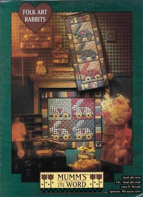 Mumm's the Word "Folk Art Rabbits" Quilted Wall Hangings 1994 Pattern - Image 1 of 2