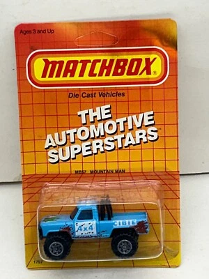1987 MATCHBOX SUPERFAST MB57 4X4 MOUNTAIN MAN PICKUP NEW DAMAGED CARD - Image 1 of 4