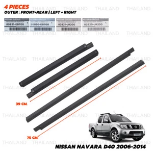 Set 4Dr Outer Weatherstrip Door Belt Fits Nissan Navara D40 Pick Up 2006 - 2014 - Picture 1 of 10