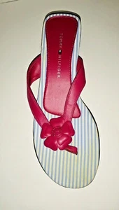 New Tommy Hilfiger Sandals 8 1/2B Pink Flower - Picture 1 of 12