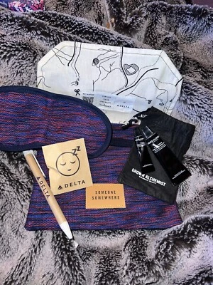 Cute Delta Gift Baggie Pouch Makeup Bag With All Kinds Of Goodies! Travel Bag - Image 1 of 3