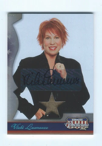 VICKI LAWRENCE 2008 Donruss AMERICANA AUTOGRAPH Relic #'d 162/250  MAMA'S FAMILY Cover