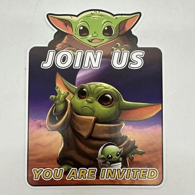 Star Wars Grogu Fiesta Invitaciones Niños Aula Cumpleaños Evento Especial - 40 piezas Foto 1 de 2