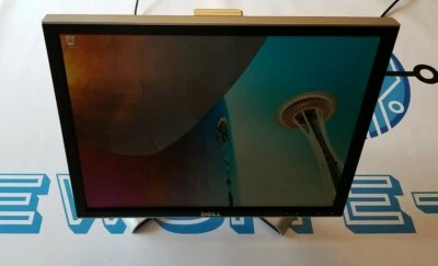 *READ Silver Dell UltraSharp 19" LCD Monitor wth 4-Port USB HUB + Stand & Cables - Image 1 of 4