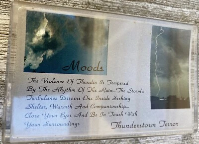 Moods: Thunderstorm Terror Cassette Tape 1986 For Halloween Nature Sounds - Image 1 of 2