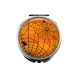 1 Spider Web Portable Makeup Compact Double Magnifying Mirror ! - Picture 1 of 2