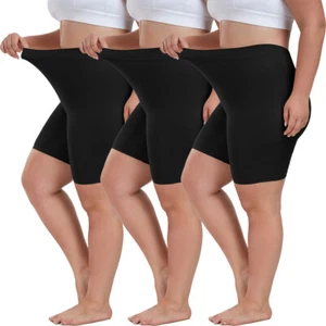 Plus Size Anti Chafing Slip Shorts for Women Under Dress Shaper Boyshort Panties - Picture 1 of 26