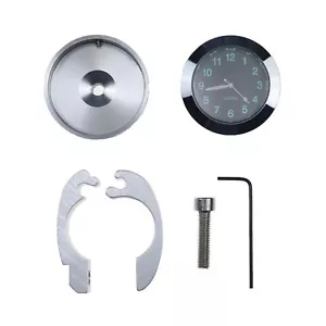7/8"-1" Chrome Motor Handlebar Clock For Harley Honda Kawasaki Cruiser Choppers - Picture 1 of 3