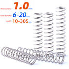 304 Stainless Steel Compression Springs Wire Dia 1Mm Length 10-305Mm Od:6-20Mm