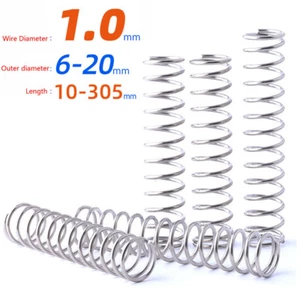 Wire Dia 1mm Compression Springs Length 10-305mm OD:6-20mm A2 Stainless Steel - Picture 1 of 7