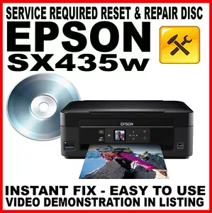 Epson SX435w Reset Software - Service Required Reset - E-10 Fault Repair Fix - Picture 1 of 1